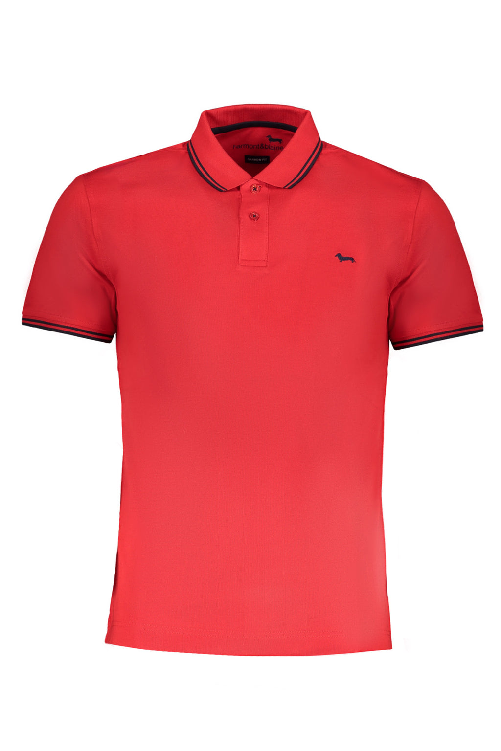 HARMONT & BLAINE MEN'S RED SHORT SLEEVE POLO SHIRT