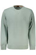 HUGO BOSS MEN'S ZIP-UP SWEATSHIRT GREEN