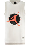 JORDAN White Tank Top For Kids 95C341