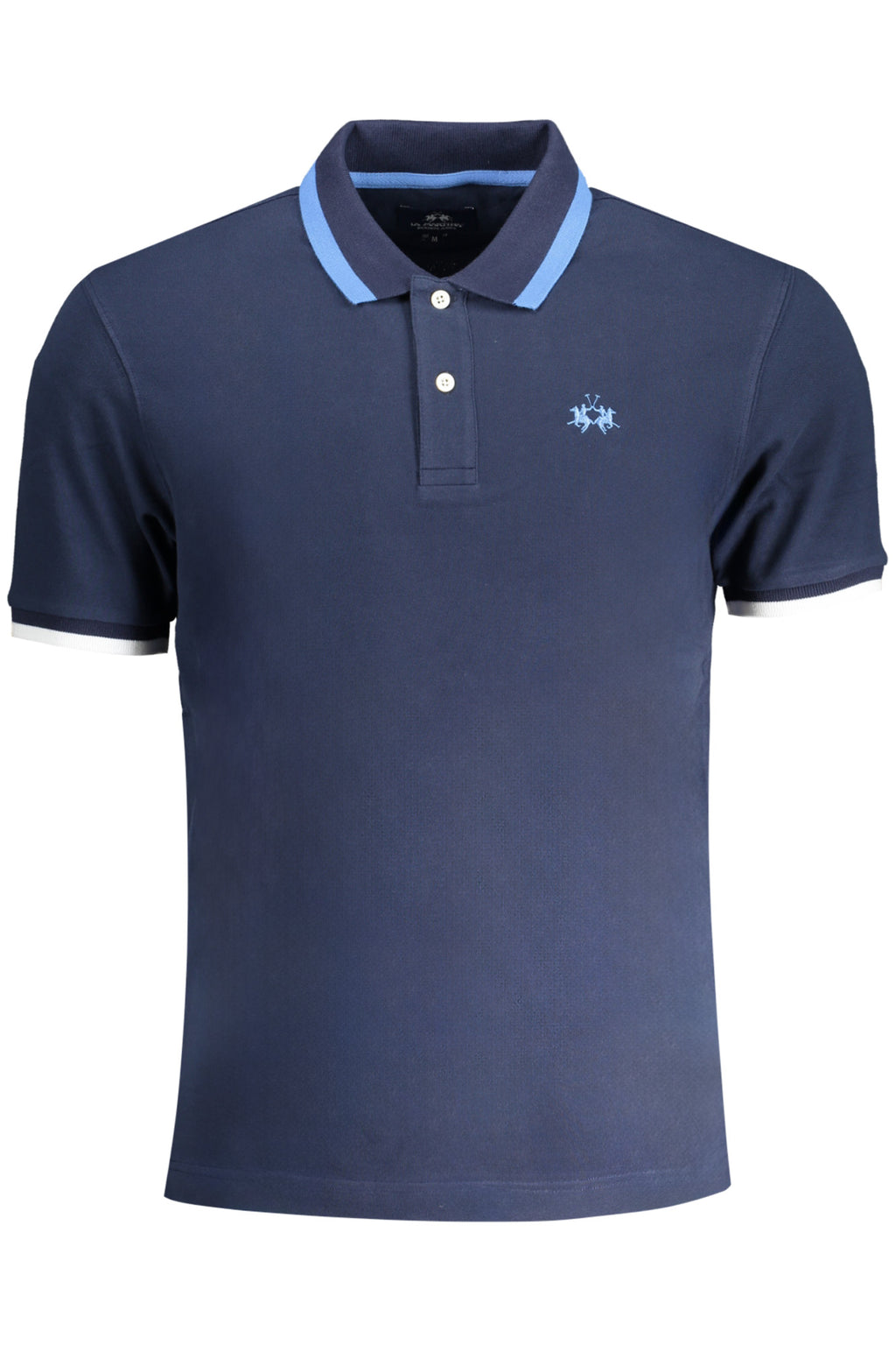 LA MARTINA MEN'S BLUE SHORT SLEEVED POLO SHIRT