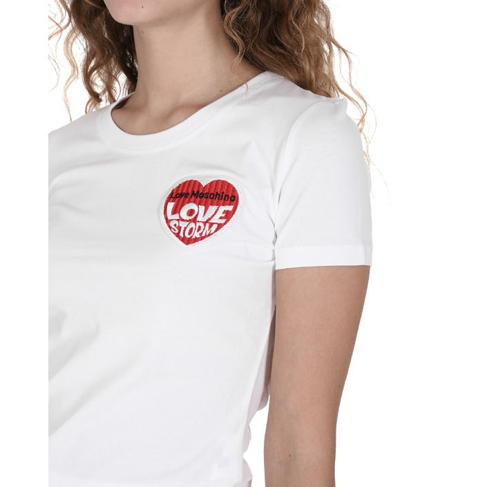 Love Moschino - Love Moschino Womens T-Shirt W 4 H19 80 E 1951 4120 MULTI