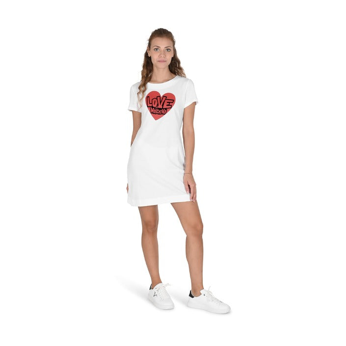 Love Moschino - Love Moschino Womens Dress W 5 929 21 M 3876 A00 OPTICAL WHITE