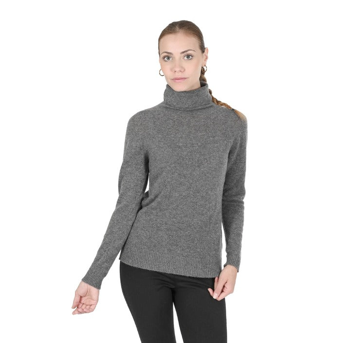 Crown of Edinburgh Cashmere - Crown of Edinburgh Cashmere Womens Turtleneck Sweater COE 0021 SMOG