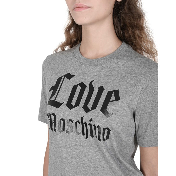 Love Moschino - Love Moschino Womens T-Shirt W 4 H06 33 M 3876 B499 MEL.MEDIUM GREY
