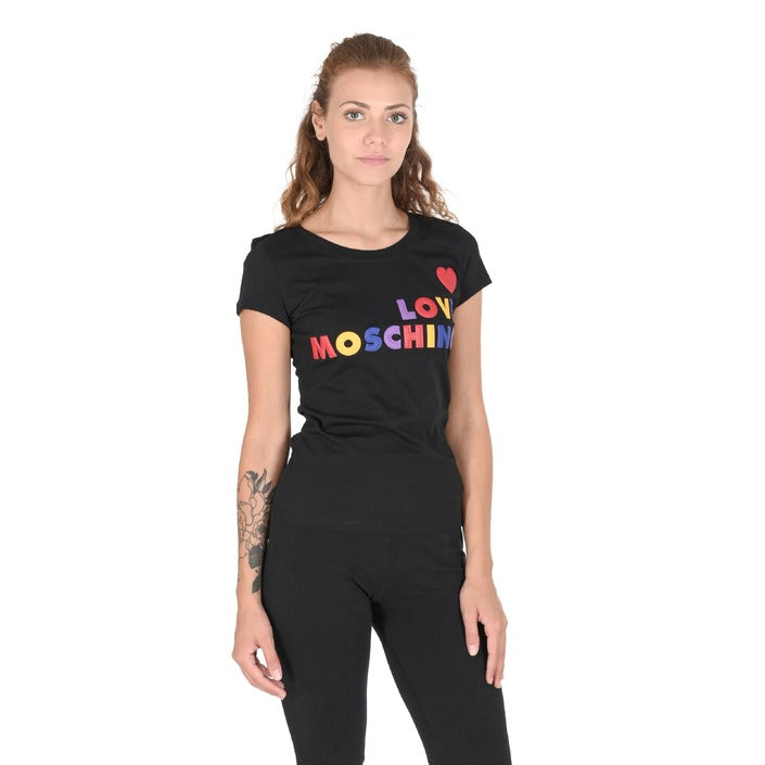 Love Moschino - Love Moschino Womens T-Shirt W 4 B19 5B M 4083 C74 BLACK