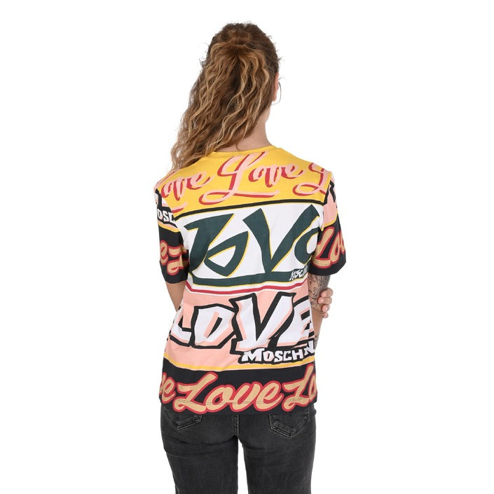 Love Moschino - Love Moschino Womens T-Shirt W 4 H06 30 M 3876 4031 MULTILOGHI
