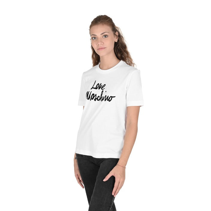 Love Moschino - Love Moschino Womens T-Shirt W 4 H06 18 M 3876 A00 OPTICAL WHITE