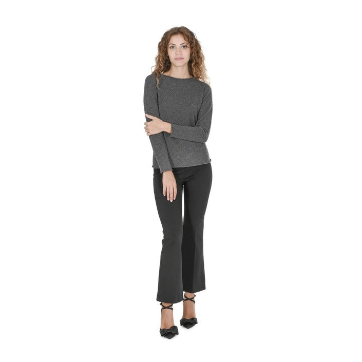 Crown of Edinburgh Cashmere - Crown of Edinburgh Cashmere Womens Boat Neck Sweater COE 0025 SMOG