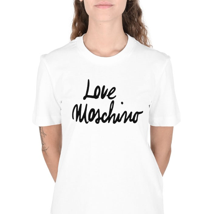Love Moschino - Love Moschino Womens T-Shirt W 4 H06 18 M 3876 A00 OPTICAL WHITE