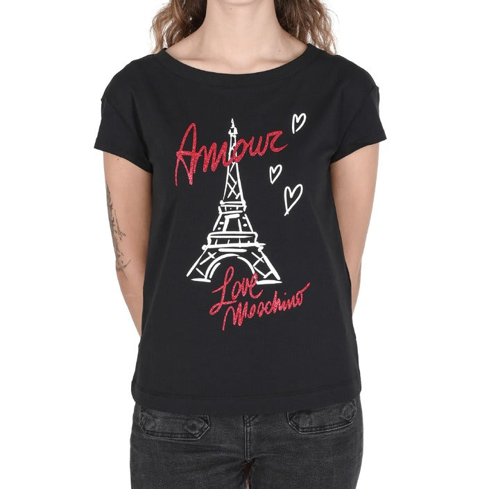 Love Moschino - Love Moschino Womens T-Shirt W 4 F30 2M E 2264 C74 BLACK