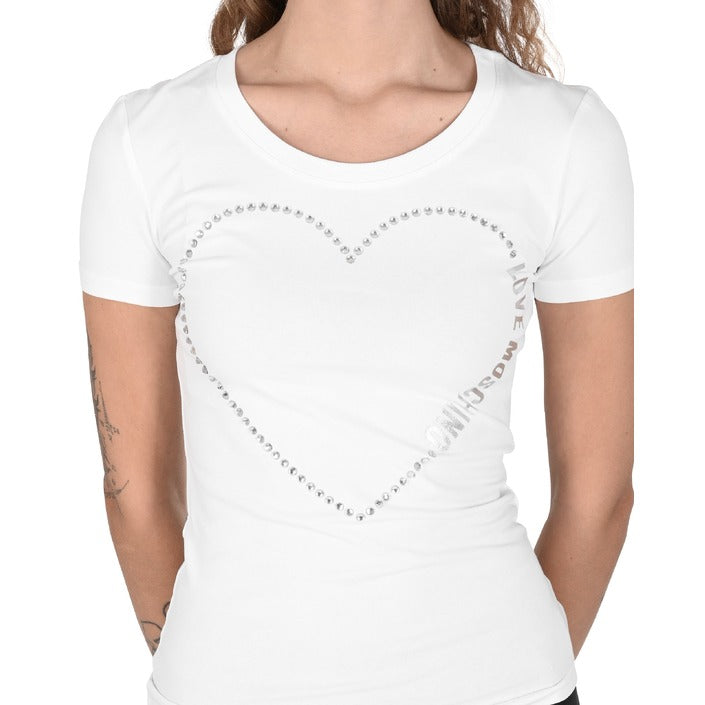 Love Moschino - Love Moschino Womens T-Shirt W 4 H19 09 E 2264 A00 OPTICAL WHITE