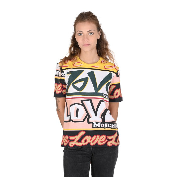 Love Moschino - Love Moschino Womens T-Shirt W 4 H06 30 M 3876 4031 MULTILOGHI