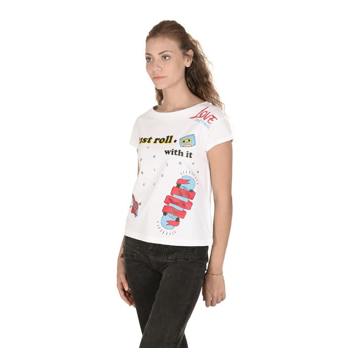 Love Moschino - Love Moschino Womens T-Shirt W 4 F30 3E E 1951 A00 OPTICAL WHITE