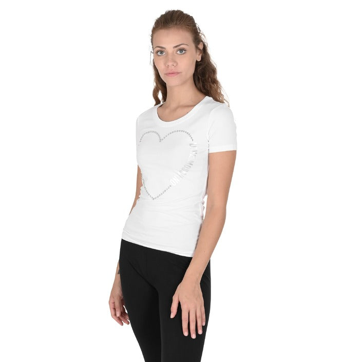 Love Moschino - Love Moschino Womens T-Shirt W 4 H19 09 E 2264 A00 OPTICAL WHITE