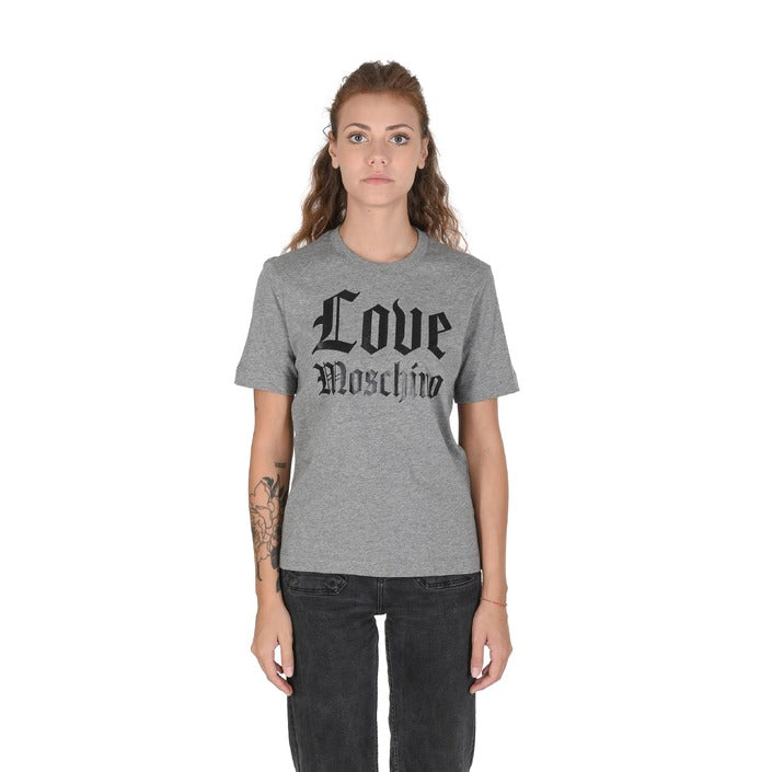 Love Moschino - Love Moschino Womens T-Shirt W 4 H06 33 M 3876 B499 MEL.MEDIUM GREY