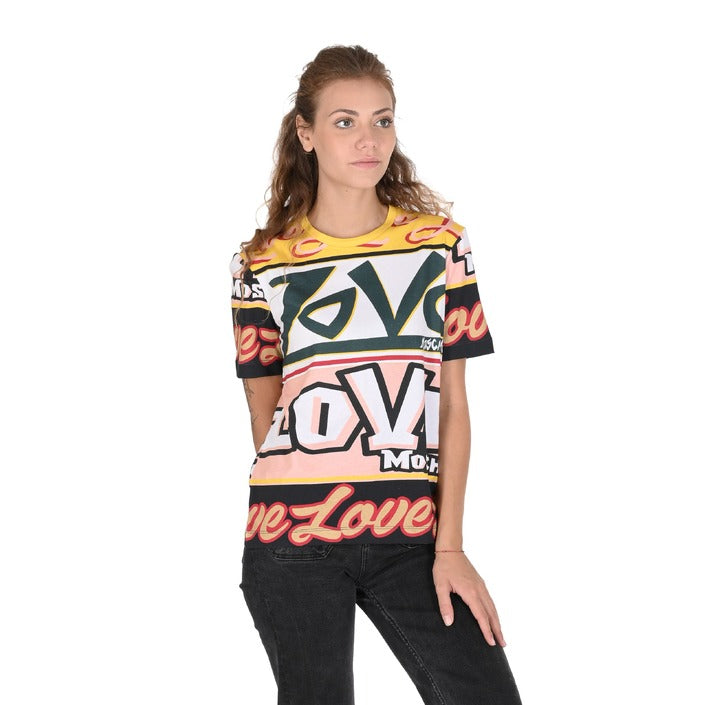 Love Moschino - Love Moschino Womens T-Shirt W 4 H06 30 M 3876 4031 MULTILOGHI
