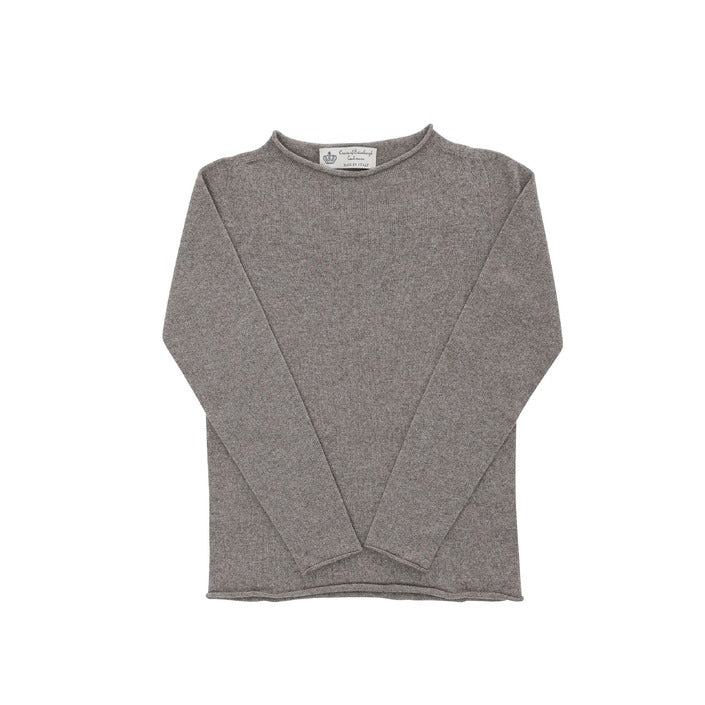 Crown of Edinburgh Cashmere - Crown of Edinburgh Cashmere Womens Boat Neck Sweater COE 0025 TAUPE