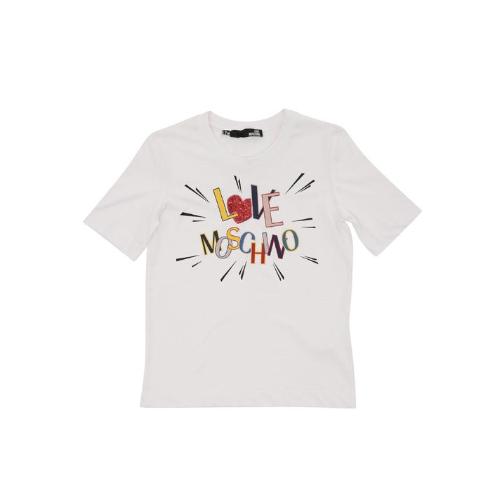 Love Moschino - Love Moschino Womens T-Shirt W 4 F15 3E M 3876 A00 OPTICAL WHITE