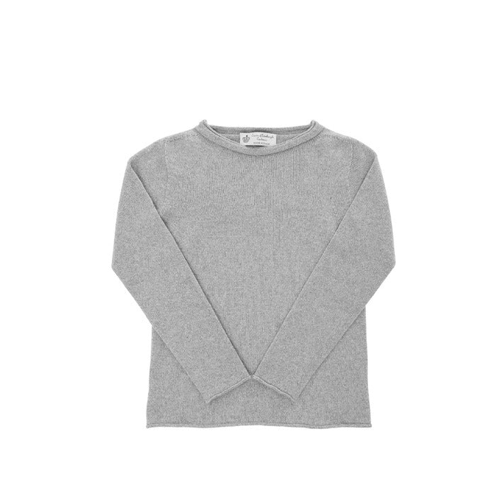 Crown of Edinburgh Cashmere - Crown of Edinburgh Cashmere Womens Boat Neck Sweater COE 0015 GREY