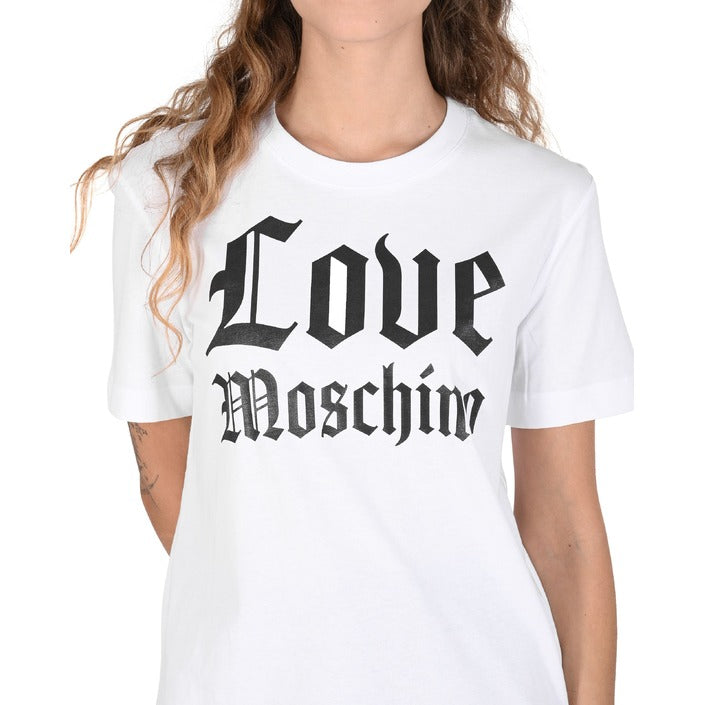 Love Moschino - Love Moschino Womens T-Shirt W 4 H06 33 M 3876 A00 OPTICAL WHITE