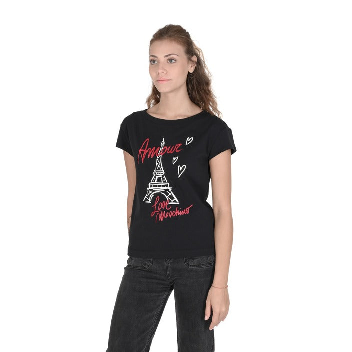 Love Moschino - Love Moschino Womens T-Shirt W 4 F30 2M E 2264 C74 BLACK