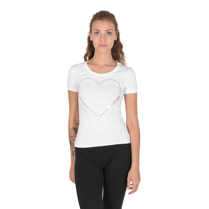Love Moschino - Love Moschino Womens T-Shirt W 4 H19 09 E 2264 A00 OPTICAL WHITE