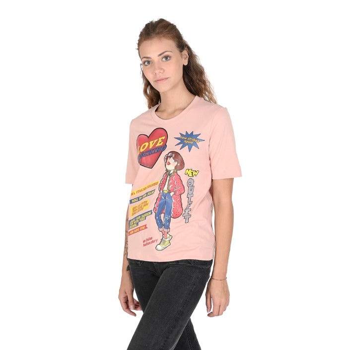 Love Moschino - Love Moschino Womens T-Shirt W 4 F15 3D M 3876 M12 POWDER PINK