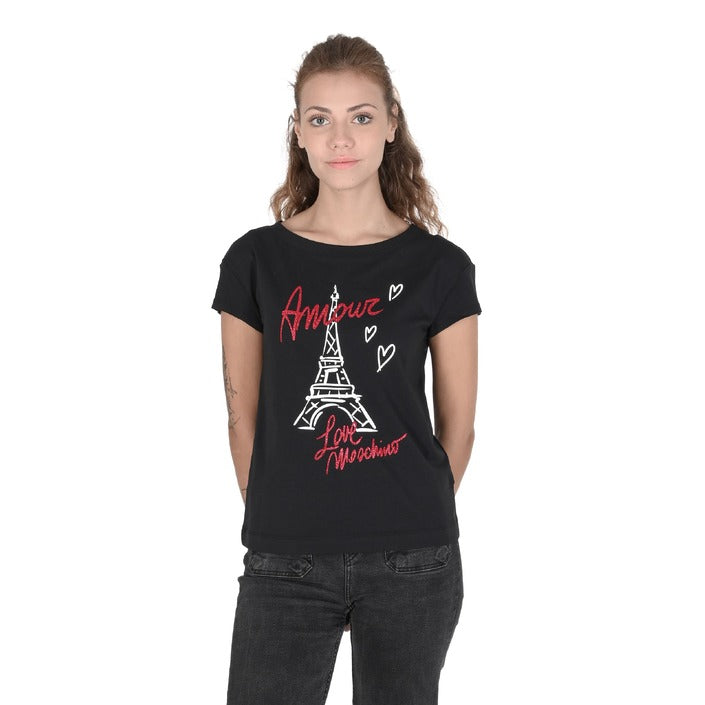 Love Moschino - Love Moschino Womens T-Shirt W 4 F30 2M E 2264 C74 BLACK
