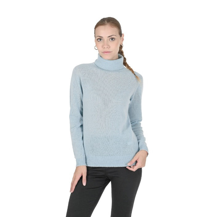 Crown of Edinburgh Cashmere - Crown of Edinburgh Cashmere Womens Turtleneck Sweater COE 0021 ACQUA