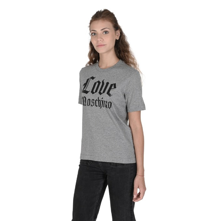 Love Moschino - Love Moschino Womens T-Shirt W 4 H06 33 M 3876 B499 MEL.MEDIUM GREY