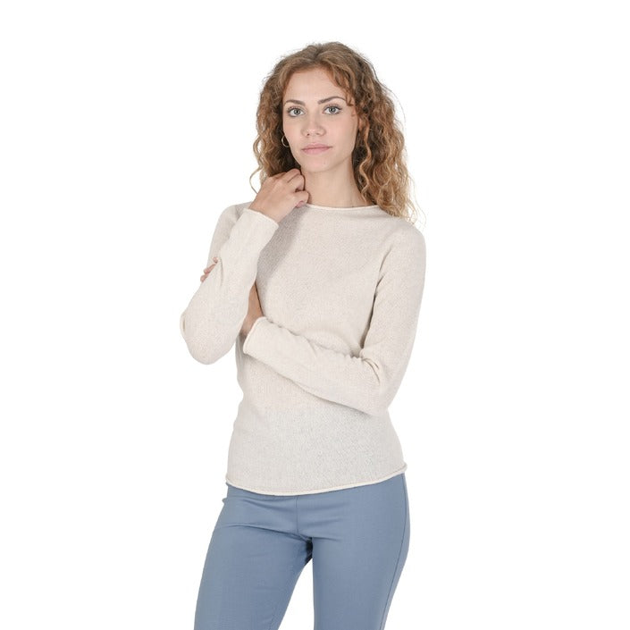 Crown of Edinburgh Cashmere - Crown of Edinburgh Cashmere Womens Boat Neck Sweater COE 007 SAND