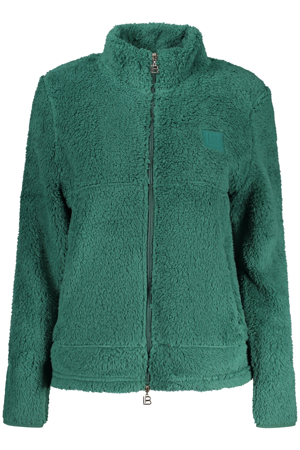LAURA BIAGIOTTI WOMEN'S GREEN ZIP-UP SWEATSHIRT