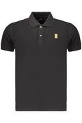 Navy Men's Black Short-Sleeved Polo Shirt