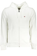 NAPAPIJRI MEN'S WHITE ZIP SWEATSHIRT