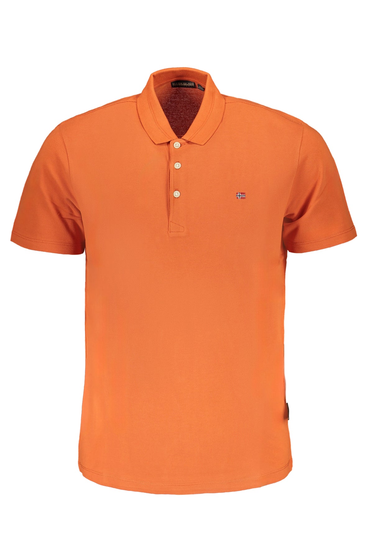 NAPAPIJRI MEN'S ORANGE SHORT SLEEVED POLO SHIRT