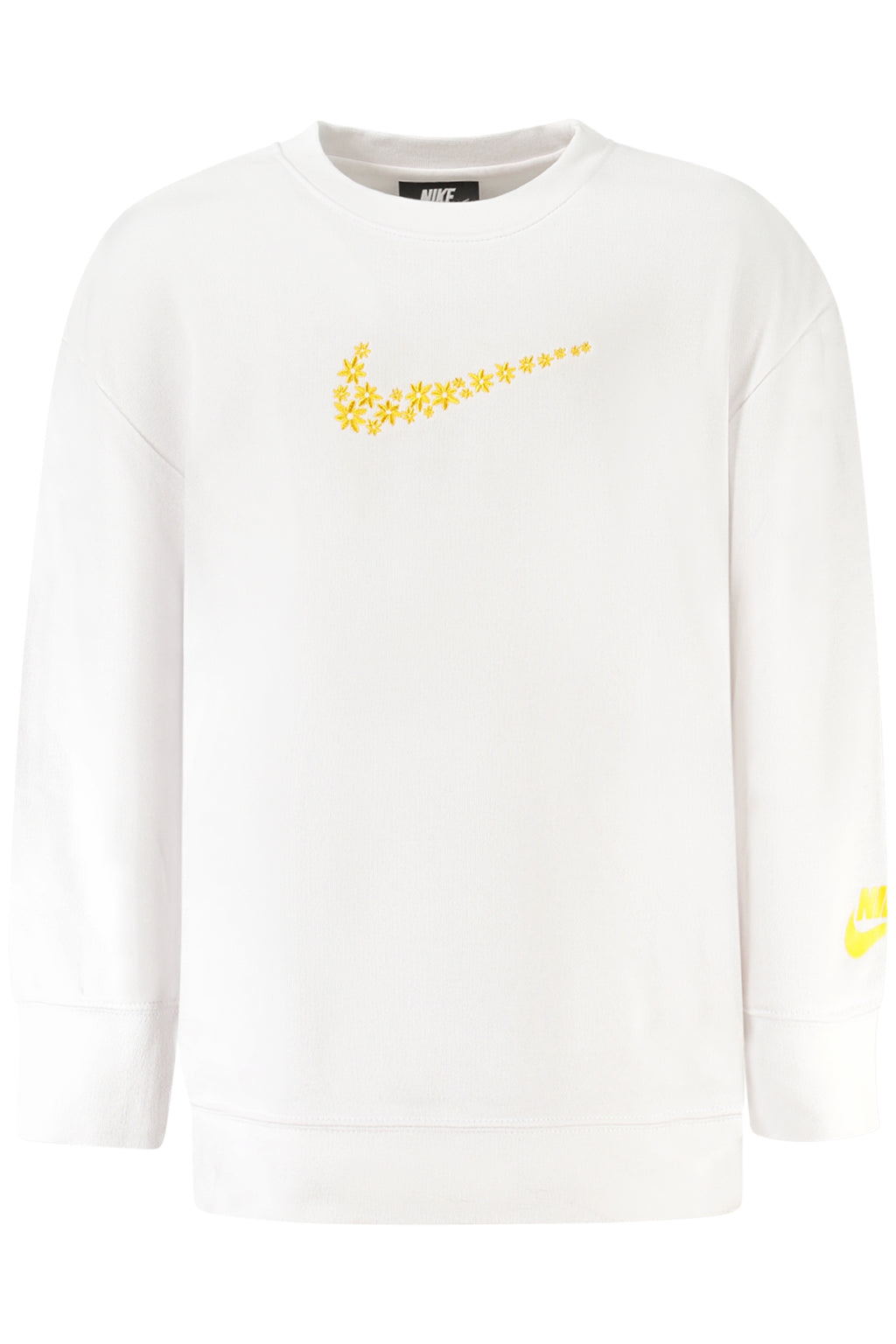 NIKE KIDS' WHITE ZIP-UP SWEATSHIRT