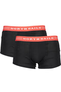 NORTH SAILS Men's Black Boxer Bi-Pack NS01UTR03