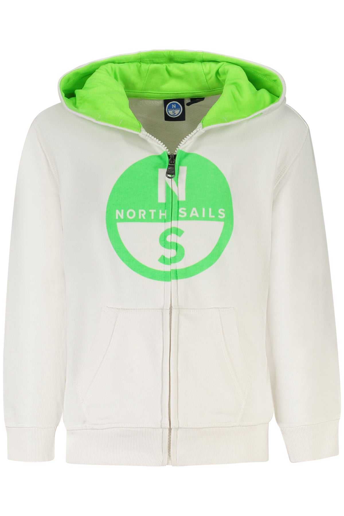 NORTH SAILS KIDS' ZIP-UP SWEATSHIRT WHITE