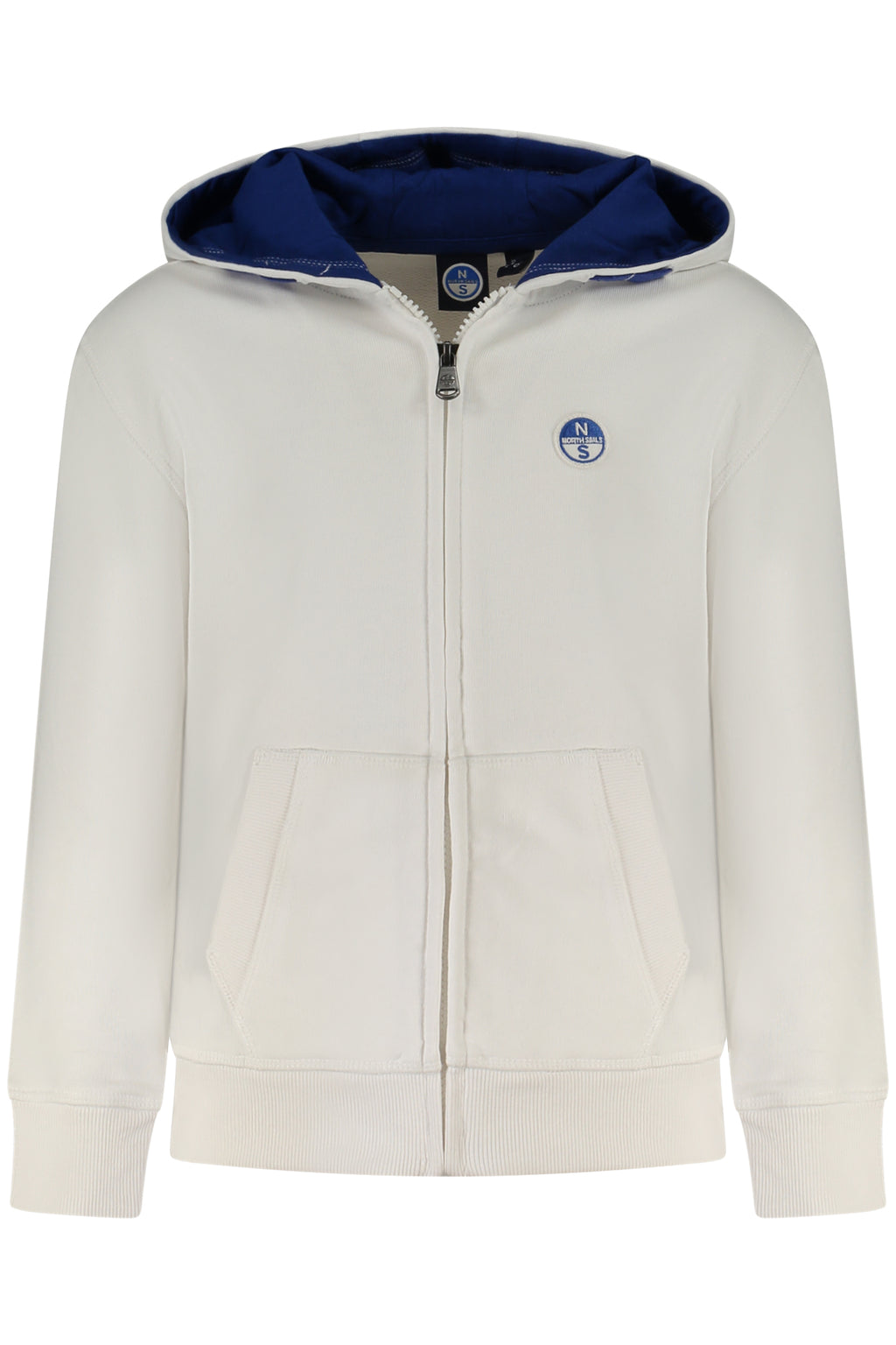 NORTH SAILS KIDS' ZIP-UP SWEATSHIRT WHITE