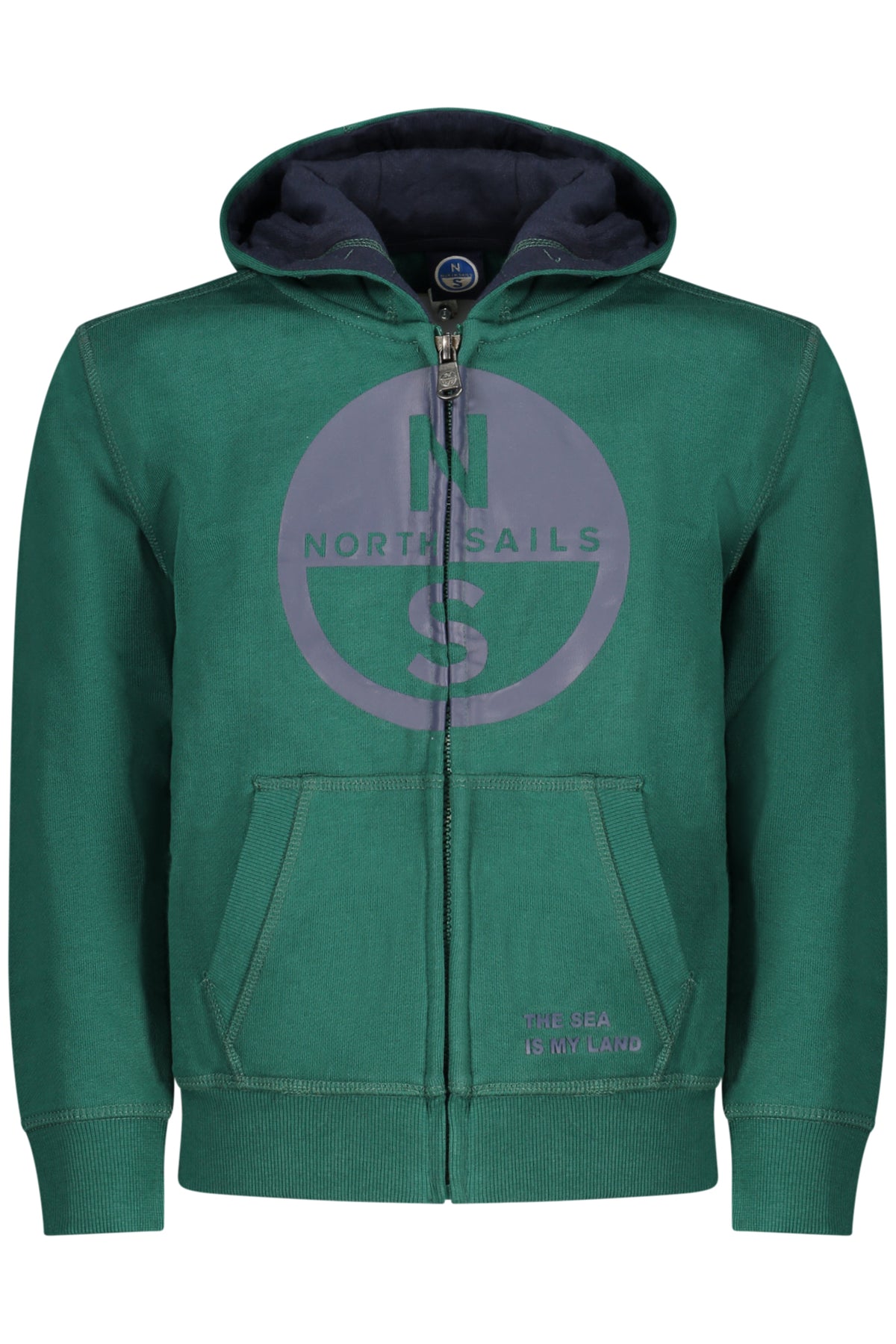 NORTH SAILS CHILDREN'S GREEN ZIP-UP SWEATSHIRT