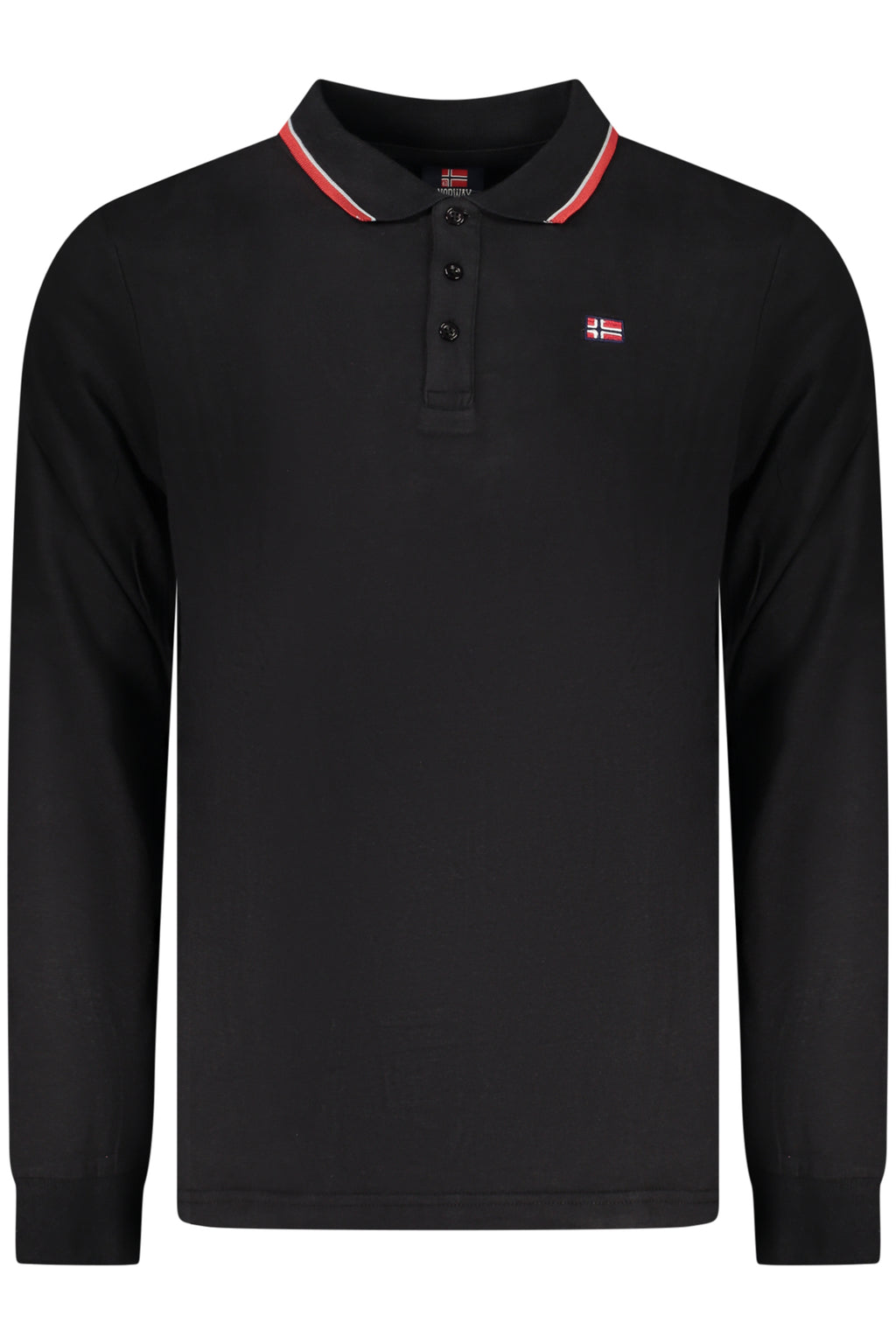 NORWAY 1963 MEN'S LONG-SLEEVED POLO SHIRT BLACK