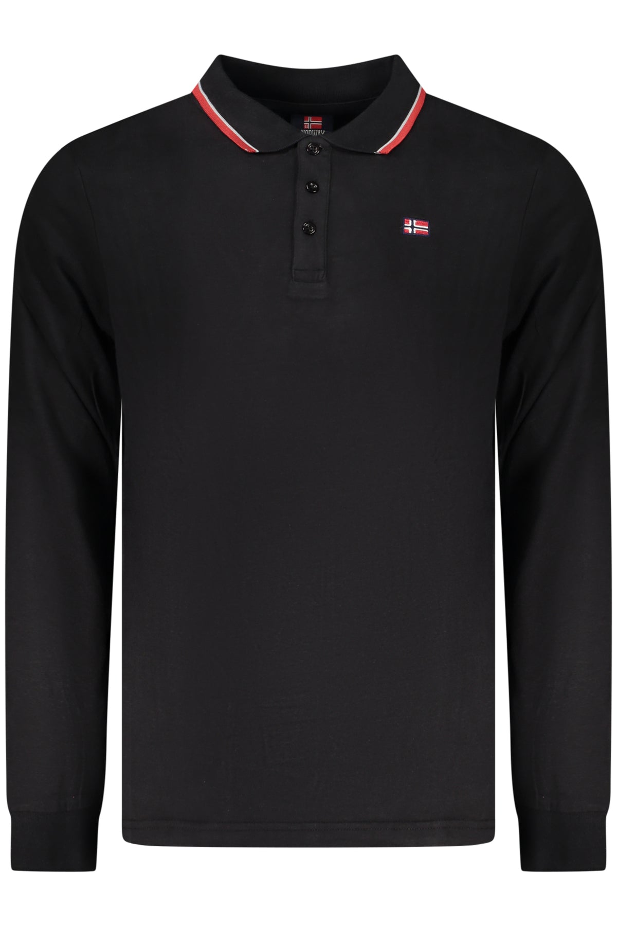 NORWAY 1963 MEN'S LONG-SLEEVED POLO SHIRT BLACK