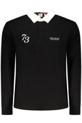 PEPE JEANS MEN'S LONG-SLEEVED POLO SHIRT BLACK