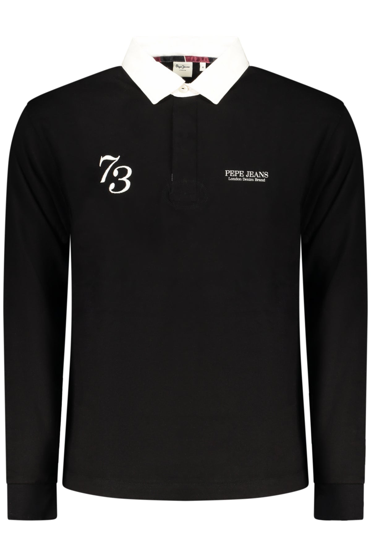 PEPE JEANS MEN'S LONG-SLEEVED POLO SHIRT BLACK