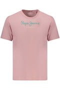 PEPE JEANS MEN'S PINK SHORT-SLEEVE T-SHIRT