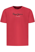 PEPE JEANS MEN'S SHORT-SLEEVED T-SHIRT RED