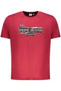 PEPE JEANS MEN'S SHORT-SLEEVED T-SHIRT RED