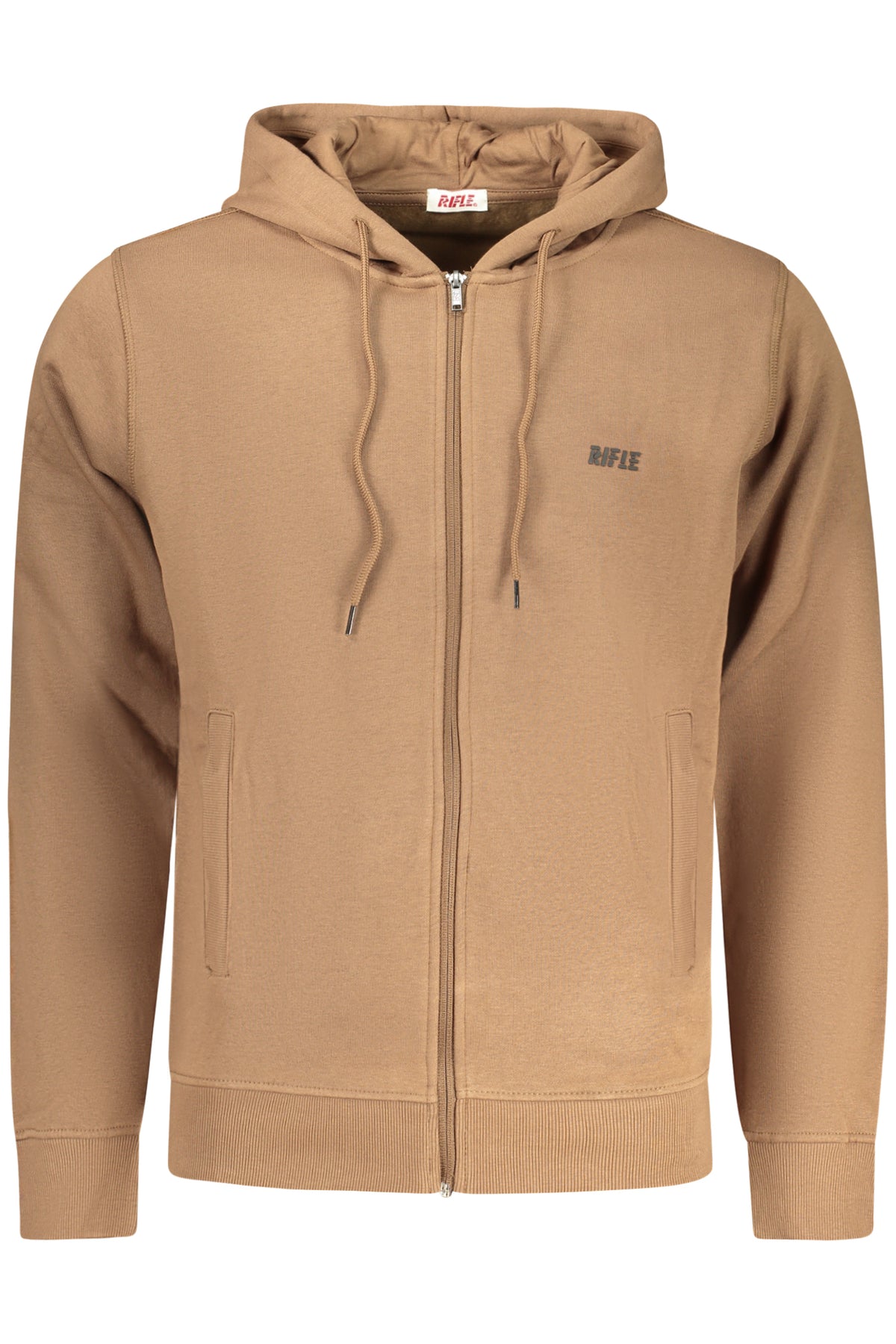RIFLE MEN'S BROWN ZIP-UP SWEATSHIRT