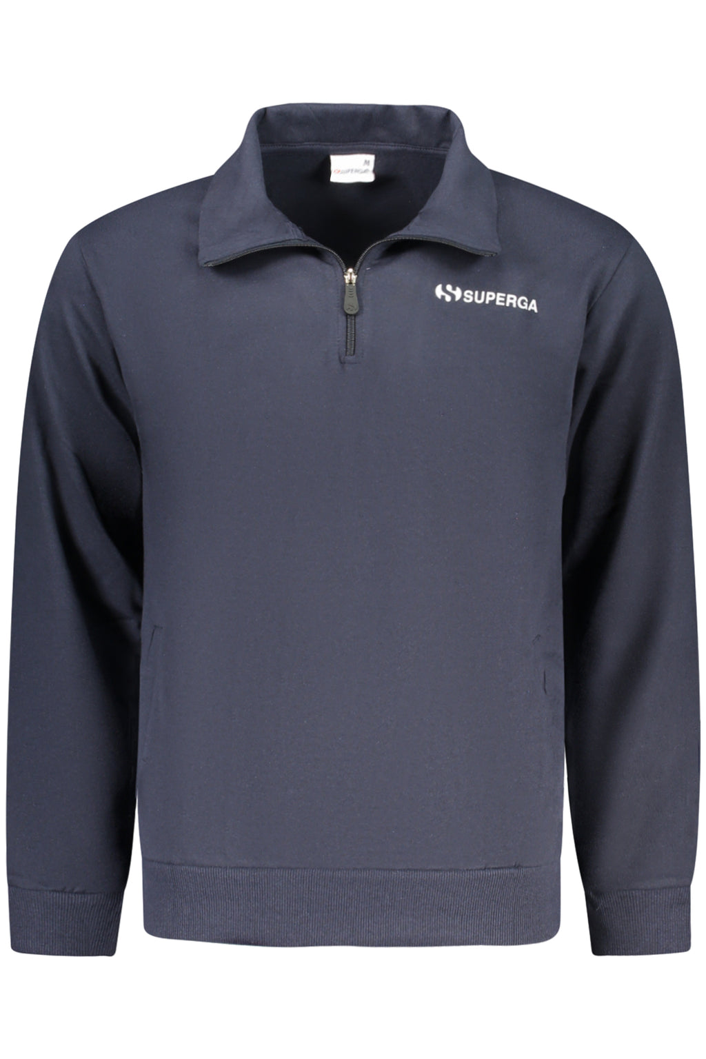 SUPERGA MEN'S BLUE ZIP-UP SWEATSHIRT