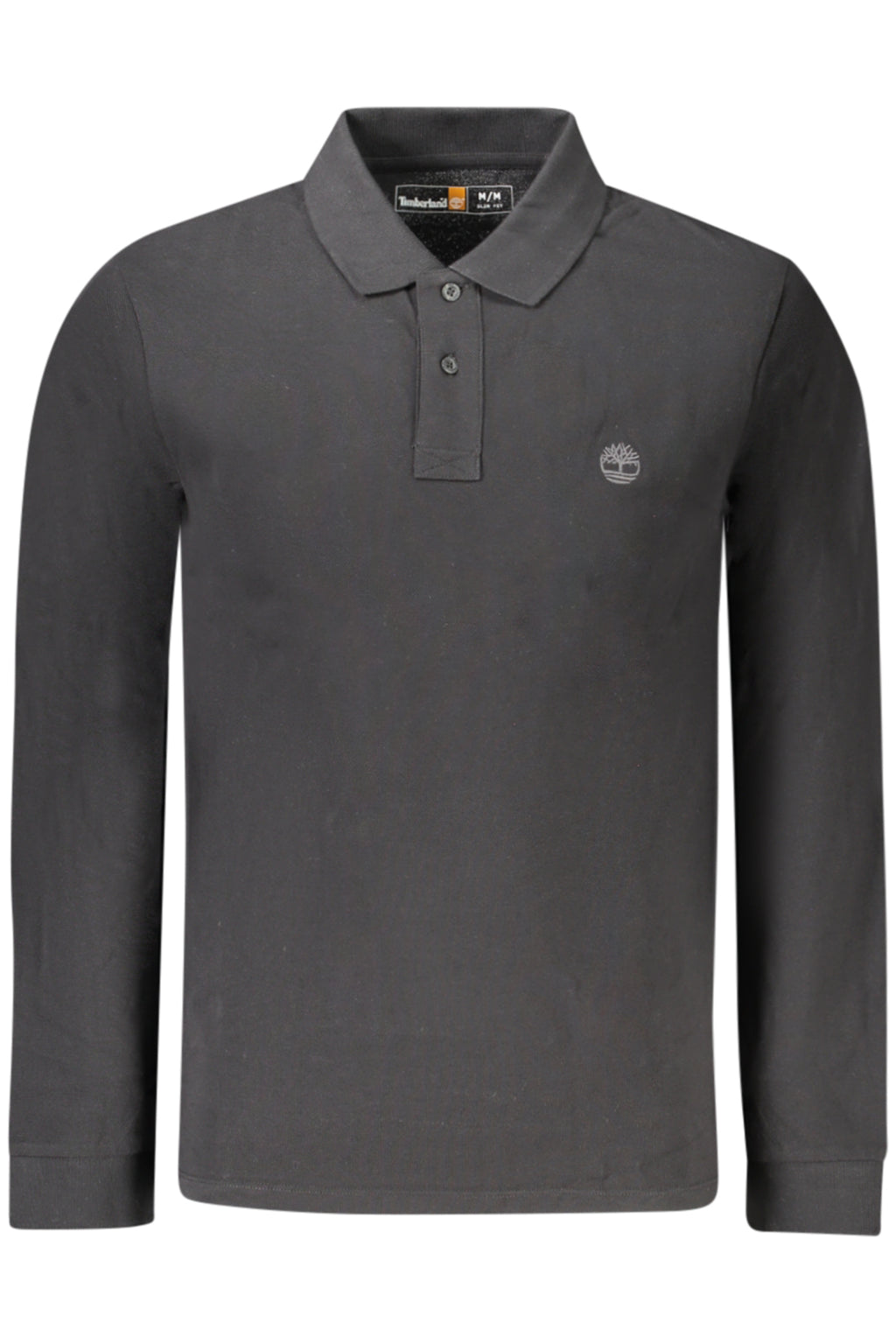 TIMBERLAND MEN'S LONG-SLEEVE POLO SHIRT BLACK